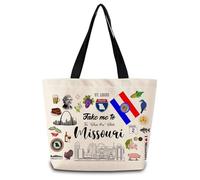 Bolso De Cosméticos Llévame A Missouri Casual Bolso De Mano Ajustable Bolsa De Lona Para Camping Trabajo Amigas