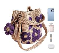 Bolso de Crochet Bolso Tote de Flores Hecho a Mano a Ganchillo