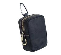 Bolso de Cuero con Cremallera, Bolsa de la Tarjeta de la Cartera de la Moneda del sostenedor dominante, Bolso de la Cintura de la Correa para los Deportes Corrientes al Aire Libre, Monedas