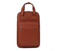 Bolso de cuero de la PU, 45 X 26 X 4.5cm Mochila de percusión Bolsa de almacenamiento suave Impermeable Resistente al desgaste para baquetas Mazos de madera (Marrón)
