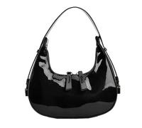Bolso de cuero de media luna para mujer, bolso de cuero, bolso de hombro casual, bolso de mano para mujer, bolso de cuero, bolso casual, bolso de hombro para leyes, Negro, Se