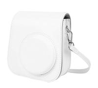 Bolso de Cuero PU, portátil con Correa para el Hombro para Instax Mini 11 Funda para Bolso de cámara Funda de Cuero PU para cámara instantánea Regalo Viaje Instax(White)