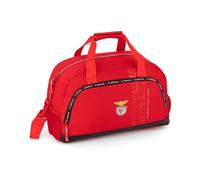 Bolso de deporte oficial SL Benfica de poliéster rojo con fondo de piel sintética - 29 x 50 x 27 cm, rojo, talla única, Casual
