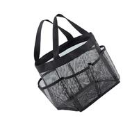 Bolso de ducha de malla resistente con 2 asas y gancho en S, almacenamiento de secado rápido, accesorios de viaje para la universidad, gimnasio