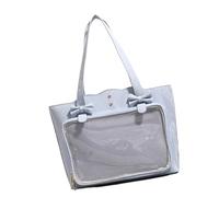 Bolso de estilo anime japonés con gran capacidad para uso diario, ligero y práctico, bolso de hombro ligero, Blue, One Size