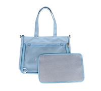 Bolso de estilo universitario para mujer, bolso de hombro pequeño, bolso bandolera transparente de anime JK, Tabla de encuadernación de malla azul cielo