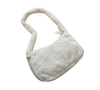 Bolso De Felpa Bolsos de hombro felpa for mujer, suaves, invierno, tipo cartera, bonitos bolsos fiesta for(WHITE)