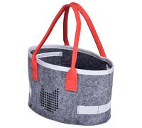 Bolso de fieltro para mujer, cuerpo de fieltro con cesta ovalada, bolsa de trabajo para profesores, estanques de fieltro plegable, organizador de juguetes de viaje para niños con asas, bobinas de