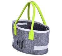 Bolso de fieltro para mujer, cuerpo de fieltro con cesta ovalada, bolsa de trabajo para profesores, estanques de fieltro plegable, organizador de juguetes de viaje para niños con asas, bobinas de