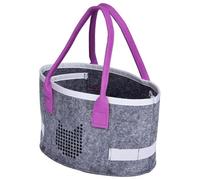 Bolso de fieltro para mujer, cuerpo de fieltro con cesta ovalada, bolsa de trabajo para profesores, estanques de fieltro plegable, organizador de juguetes de viaje para niños con asas, bobinas de