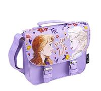 Bolso de Frozen - Cierre de Solapa y Hebillas - 18,5 x 16,5 x 5 cm - Bolso Bandolera Estilo Cartera con Asa Regulable - Producto Original Diseñado en España