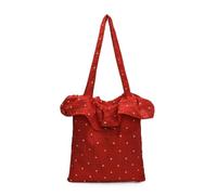 Bolso de gasa con volantes para mujer, gran capacidad, bolso de hombro para mujer, bolso de noche, regalo para el día de San Valentín, Red, Organizador de bolsas