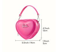 Bolso de Gelatina con de Amor de la Serie Barbie, Lindo y Compacto Bolso Exquisito, Adecuado al Salir, con un Súper
