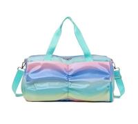 Bolso de Gimnasio Colorido arcoíris for Mujer, Bolsos Viaje, Fitness, Deportes, niñas, Zapatos Lona for Yoga, Bolso Hombro, Impermeable, Bolsillo seco y húmedo(Green)