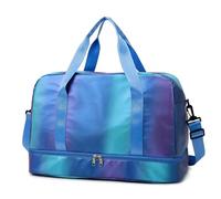 Bolso de Gimnasio for Mujer, Bolsas Viaje for Fitness for Zapatos, Bolso Deportivo Hombro al Aire Libre, Bolsos húmedos Secos Diarios(Blue)