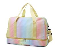 Bolso de Gimnasio for Mujer, Bolsas Viaje for Fitness for Zapatos, Bolso Deportivo Hombro al Aire Libre, Bolsos húmedos Secos Diarios(Yellow)