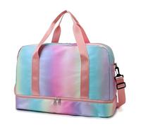 Bolso de Gimnasio for Mujer, Bolsas Viaje for Fitness for Zapatos, Bolso Deportivo Hombro al Aire Libre, Bolsos húmedos Secos Diarios(Pink)