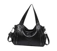 Bolso De Gran Capacidad - 14,96x11.42x4,92 Pulgadas, Correas Ajustables De Cuero PU | Bolsos Casuales Para Mujeres Elegantes, Bandejas De Trabajo Espaciosas, Bolsa De Compras, Colores Marrón Negro