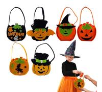 Bolso de Halloween - Bolsas de truco | Cubo de lona reutilizable para dulces | Cesta de dulces para niños | de regalo fantasma para recuerdos de Halloween, compras de comestibles