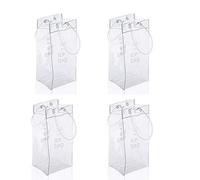 Bolso de Hielo, Vordas 4 Paquetes PVC Champagne Bolsa de Hielo Bolsa de Refrigerador con Mango para Pubs y Restaurantes, Hogar, etc