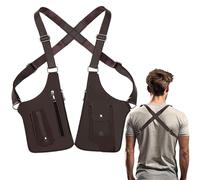 Bolso De Hombro Ajustable Bajo El Brazo - Funda Impermeable,Bolso De Hombro Doble Bajo El Brazo Con Múltiples Bolsillos Anti-Robo E Impermeable - Para Teléfono Móvil Llave De Coche Pasaporte