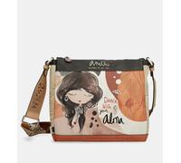 Anekke Bandolera 3 Compartimentos - Diseño Funcional | Interior Forrado y Bolsillos - Medidas: 28x24x8 cm - Accesorios y Complementos Mujer