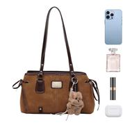 Bolso De Hombro - Bolso Pequeño Para Mujer, Bolso Vintage De Cuero De La PU Bajo Los Brazos | Hombro Compacto Y De Tendencia, Solución De Transporte Utilidad Diario Para Trabajo, Escuela, C, marrón