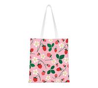 Bolso de hombro casual con diseño de flores y bayas silvestres, reutilizable, para compras, viajes, comestibles, regalos para mujeres