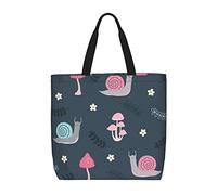 Bolso de hombro casual con diseño de setas de caracol, reutilizable, para compras, viajes, comestibles, regalos para mujeres