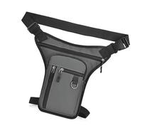 Bolso de hombro compacto moderno para uso diario. Cómodos bolsillos de nailon para la pierna. Bolsa de hombro ajustable para deportes al aire libre. Bolsa de cadera de nailon para exteriores, gris