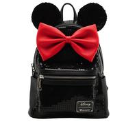 Bolso de hombro con doble tira para mujer con lentejuelas negras de Minnie Mouse de Disney de Loungefly