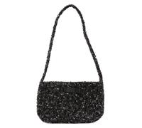 Bolso de hombro con lentejuelas brillantes para mujer, elegante, brillante, ligero, para fiesta, graduación, boda, viajes, trabajo, negro, 480.00x260.00x220.00mm/18.9x10.24x8.66inch, Manga interior