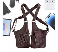 Bolso De Hombro Con , Mochila Ajustable Con Múltiples Bolsillos Con Diadema Ajustable Y Protección Antirrobo - Estuche De Transporte Doble - Para Oficina, Hogar, Viajes, Trabajo Al Aire Libre, Ca