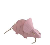 Bolso de hombro con remaches Bolso de hombro tipo bandolera piel sintética con forma dinosaurio y cadena remaches, Mini bolso mano for la compra Ideal para ir al trabajo(Pink)