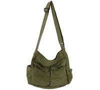 Bolso de hombro cruzado para mujeres y hombres, bolsa grande con múltiples bolsillos, bolsa de lona para hombres y mujeres, forro polar verde con licencia oficial de star wars silent one crew.