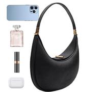 Bolso de hombro - Cuero de grano completo 23x6x21cm | Bolso de la honda para las mujeres | PU Leather 4 In 1 Monedero Media Luna Accesorios de Moda - For Lady Travel Party Vacation