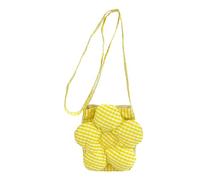 Bolso de hombro de algodón con estampado floral geométrico Bolso cruzado impermeable para actividades de oficina y aire libre Bolso floral de cuadros de color caramelo