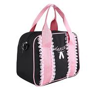 Bolso de Hombro de Ballet, Mochila, Bolso de Hombro Rosa, de Baile de Ballet para Niñas, de Mano para Niños, Deportivo con Cremallera de unHombro (Black)