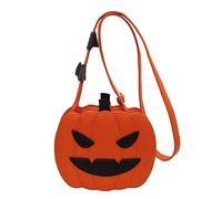 Bolso De Hombro De Calabaza,Monedero De Halloween Para Mujer,Bolso tipo cartera con forma de calabaza de piel sintética | Novedad Devil Bat Wing Design PU Cartera de cuero para monedas para ropa femen