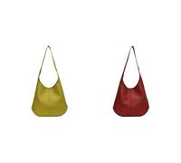 Bolso de hombro de cuero con un pequeño embrague para mujeres bolsos de vagabundo elegantes para mujeres para compras y bolsos de viaje