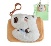 Bolso De Hombro De Felpa Capybara - Dolor De Moneda Animal Lindo, Bolso De Peluche Suave | Pequeño Furry Accessory Pack, Novedad Casual Carry para Adolescentes Niñas Keych, blanco, Se référer au