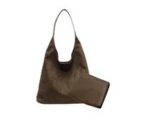 Bolso de hombro de gamuza para mujer, bolso cruzado holgado con bolsa, bolsa de media luna con asa superior para viajes, oficina, trabajo, bolsos hobo (green)