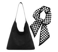 Bolso de Hombro De Gamuza Para Mujer Con Cinta Decorativa, De Gran Capacidad, Retro Simple