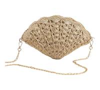Bolso De Hombro De Ganchillo para Mujer Bolso Cruzado De Playa Tejido De Paja Hecho a Mano Bolso para Verano Bolso De Playa