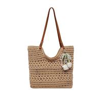 Bolso de hombro de gran capacidad para mujer con asa superior hecho a mano | Bolso de hombro de gran capacidad con colgante y asa superior, hecho a mano, para mujer, uso diario y vocación, correa