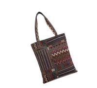 Bolso de hombro de lona a la moda, para comestibles, San Valentín, viajes, estilo étnico para mujer, bolsa de lona, Vertical.