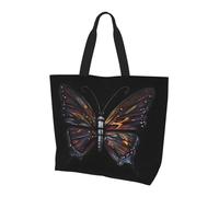 Bolso de hombro de mariposa misteriosa. Elegante estampado de estilo femenino, ligero, gran capacidad para el uso diario