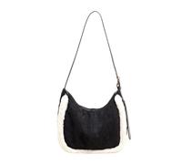 Bolso de hombro de mezcla de ante invernal con bandolera de moda para el viaje diario al trabajo y excursiones informales, Negro , Talla única para todos, Mochilas sling