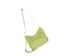 Bolso de hombro de nailon para mujer, con lazos, decoración de moda, bolsa de axilas con correa ajustable, gran capacidad para compras compactas al aire libre, Green, One Size