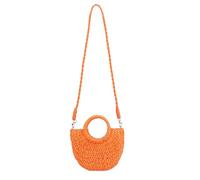 Bolso de hombro de paja creativo y funcional con cordón cruzado para mujer que abraza la comodidad y los estilos, forro suave y espacioso, b, One Size